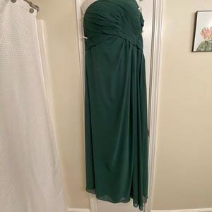 Azazie Arabella dress in dark green